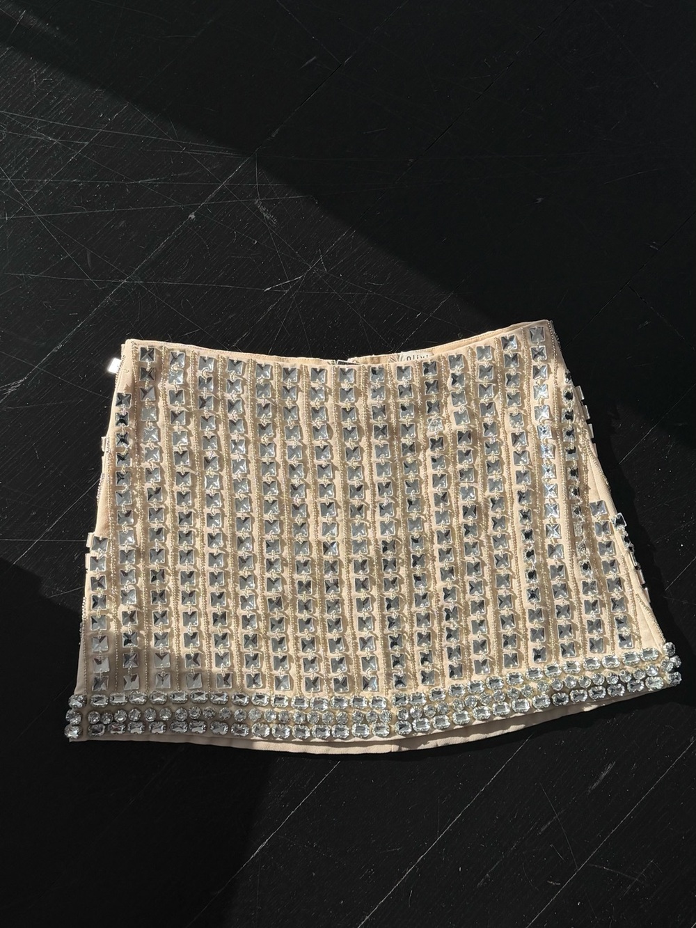 Alice + Olivia Silver Beaded Two-Piece Halter Dress diamond sparkly silver - Picture 2 of 9